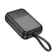 Hoco Power Bank Q33 10000mAh PD20W with Type-C Cable Black Hoco Power Bank Q33 10000mAh PD20W with Type-C Cable Black