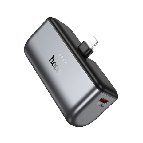 Hoco Power Bank Q31 5000mAh PD 20W with Lightning Cable Black