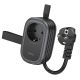 Hoco NS7 Power Strip with Charger 2 USB/Type-C PD 20W 1 Socket 1.1m Black