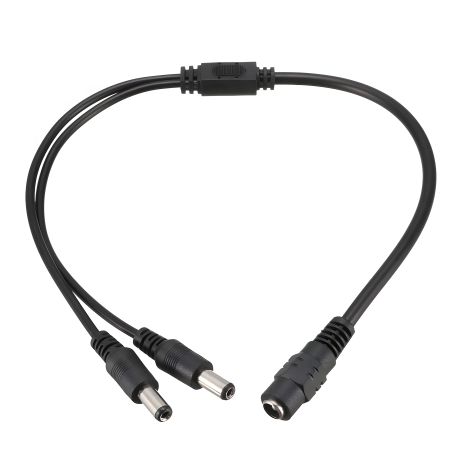 Переходник DC 5.5x2.1 гнездо на 2 DC 5.5x2.1 штекера, черный, 0.4m Переходник DC 5.5x2.1 гнездо на 2 DC 5.5x2.1 штекера, черный, 0.4m