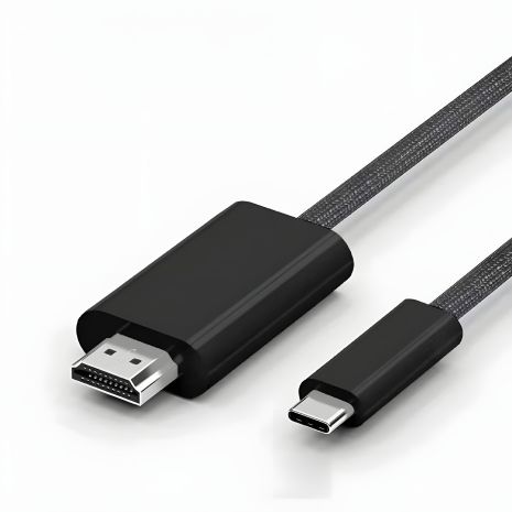 4K 60Hz адаптер-перехідник Type-C to HDMI 1.8m, пластик, ПВХ, Black (TH001-PPV18K-460)