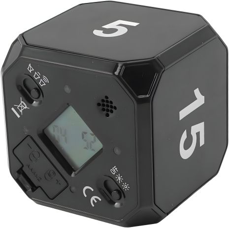 Таймер продуктивности "С" Вид, черный, батарейки 2xAAA