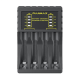 Зарядний пристрій Pujimax PJ-N4008 для акумуляторів AA/AAAA, 2 лінії, 4 слоти, microUSB Black