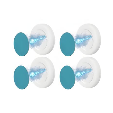 Universal Magnetic Mount (4 pcs), Plastic, Magnet, Metal, White