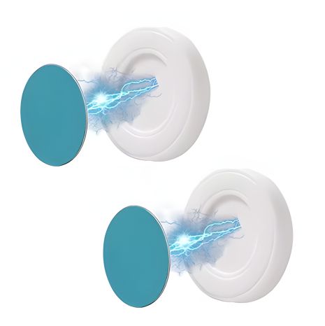 Universal Magnetic Mount (2 pcs), Plastic, Magnet, Metal, White