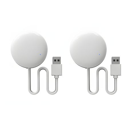 Умный универсальный IR Remote Control пульт управления Tuya, SmartLife, 2.4GHz Wi-Fi, Amazon Alexa, Google Home, круглый, White (2 шт) (без АКБ, питание по USB)
