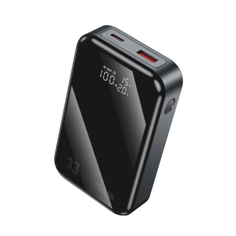 Повербанк Hoco Q30 10000mAh, QC, SCP, FCP, AFC, PD, PPS, Type-C, USB, 33W metal gray Повербанк Hoco Q30 10000mAh, QC, SCP, FCP, AFC, PD, PPS, Type-C, USB, 33W metal gray