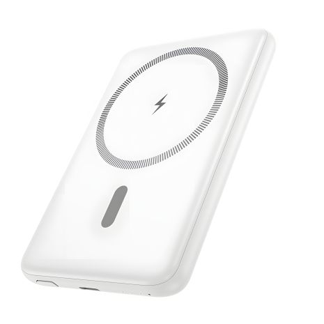 Hoco J140A Повербанк 5000mAh Type-C, QC, FCP, AFC, PD 20W магнітний з бездротовою зарядкою білий