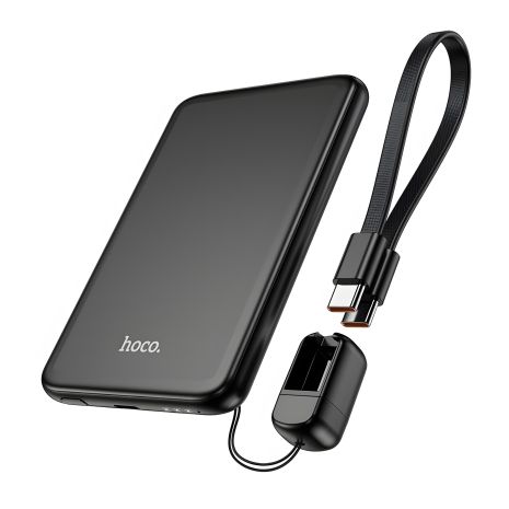 Hoco J140 Повербанк 5000mAh QC, FCP, AFC, PD 20W + Type-C кабель чорний