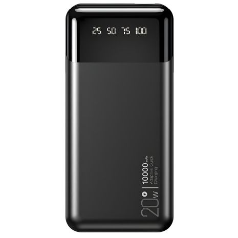 XO PR191 Повербанк PD20W/QC18W цифровий світлодіодний дисплей 10000mAh чорний