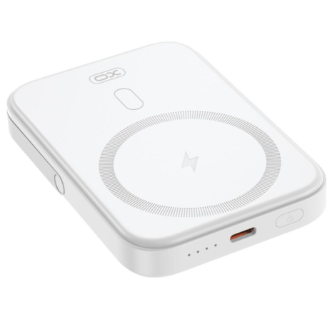 Повербанк XO PR242 PD20W Magnetic wireless 15W Type-C with U-shaped holder 5000mAh Білий Повербанк XO PR242 PD20W Magnetic wireless 15W Type-C with U-shaped holder 5000mAh Білий