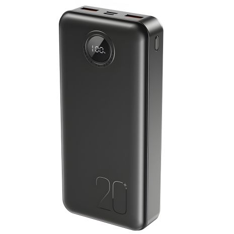 XO PR239 Повербанк PD20W/QC22.5W цифровий дисплей 20000mAh чорний
