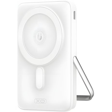 Повербанк XO PR233 белый 10000mAh PD30W с U-образным держателем и магнитной беспроводной зарядкой 15W Type-C Повербанк XO PR233 белый 10000mAh PD30W с U-образным держателем и магнитной беспроводной зарядкой 15W Type-C