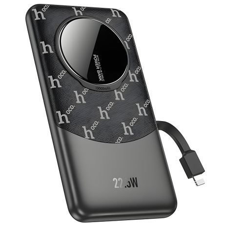 Повербанк Hoco Nobility Q29 22.5W+PD20W 10000mAh (Чорний) з кабелем (iP)
