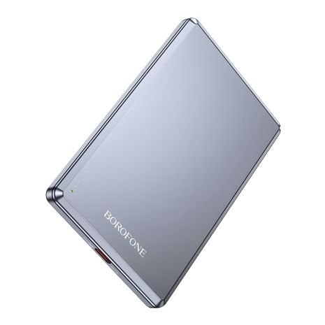 Повербанк сірий Borofone BJ50 5000mAh PD20W магнітний з функцією бездротової зарядки Повербанк сірий Borofone BJ50 5000mAh PD20W магнітний з функцією бездротової зарядки