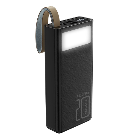 Повербанк Ridea RP-D20L+ Phoenix20+ PD/QC 3.0 20W digital display + lamp 20000 mAh black Повербанк Ridea RP-D20L+ Phoenix20+ PD/QC 3.0 20W digital display + lamp 20000 mAh black