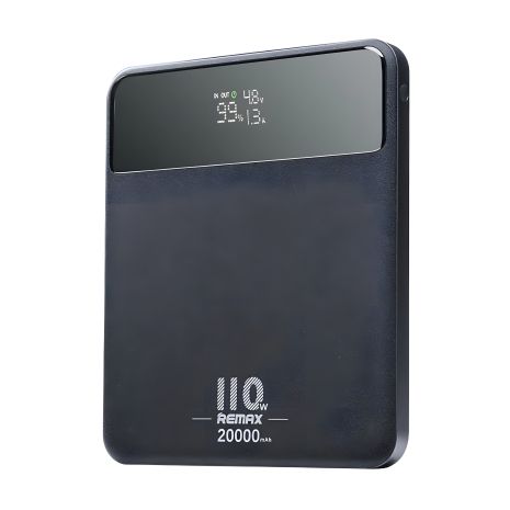 Повербанк black Remax RPP-669 20000mAh 110W (65W + 40W) PD+QC + кабель Type-C 100W Повербанк black Remax RPP-669 20000mAh 110W (65W + 40W) PD+QC + кабель Type-C 100W
