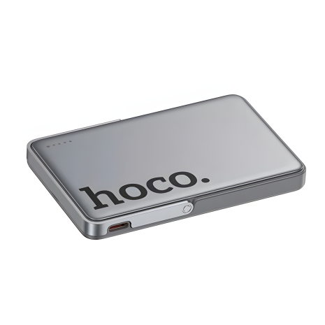 Повербанк HOCO Q36 Sunlight magnetic suction&holder, 5000mAh, 1Type-C, 20W, PD, QC, 3A, metal-grey