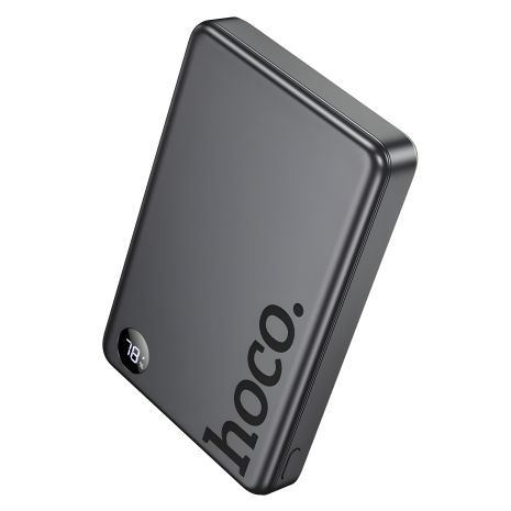 Повербанк HOCO Q34 magnetic fast charging with display, 10000mAh, 1Type-C, 20W, PD, QC, metal-grey