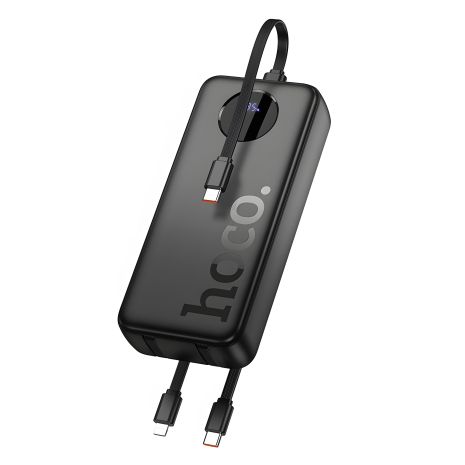 Повербанк HOCO J132A Sabio fully compatible with 3 cables 20000mAh, 1USB, 22.5W, 3A, PD, QC, black
