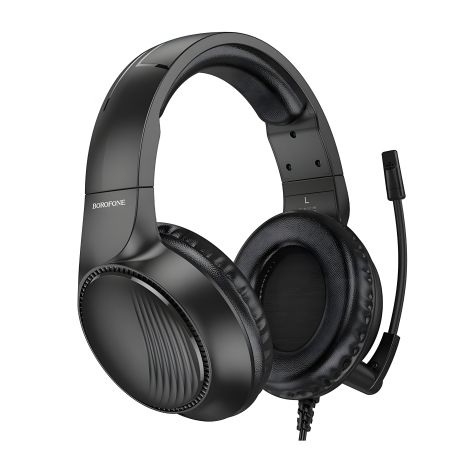 Навушники дротові ігрові Borofone BO109 Bountiful, 3.5мм, 2м, Чорний Навушники дротові ігрові Borofone BO109 Bountiful, 3.5мм, 2м, Чорний