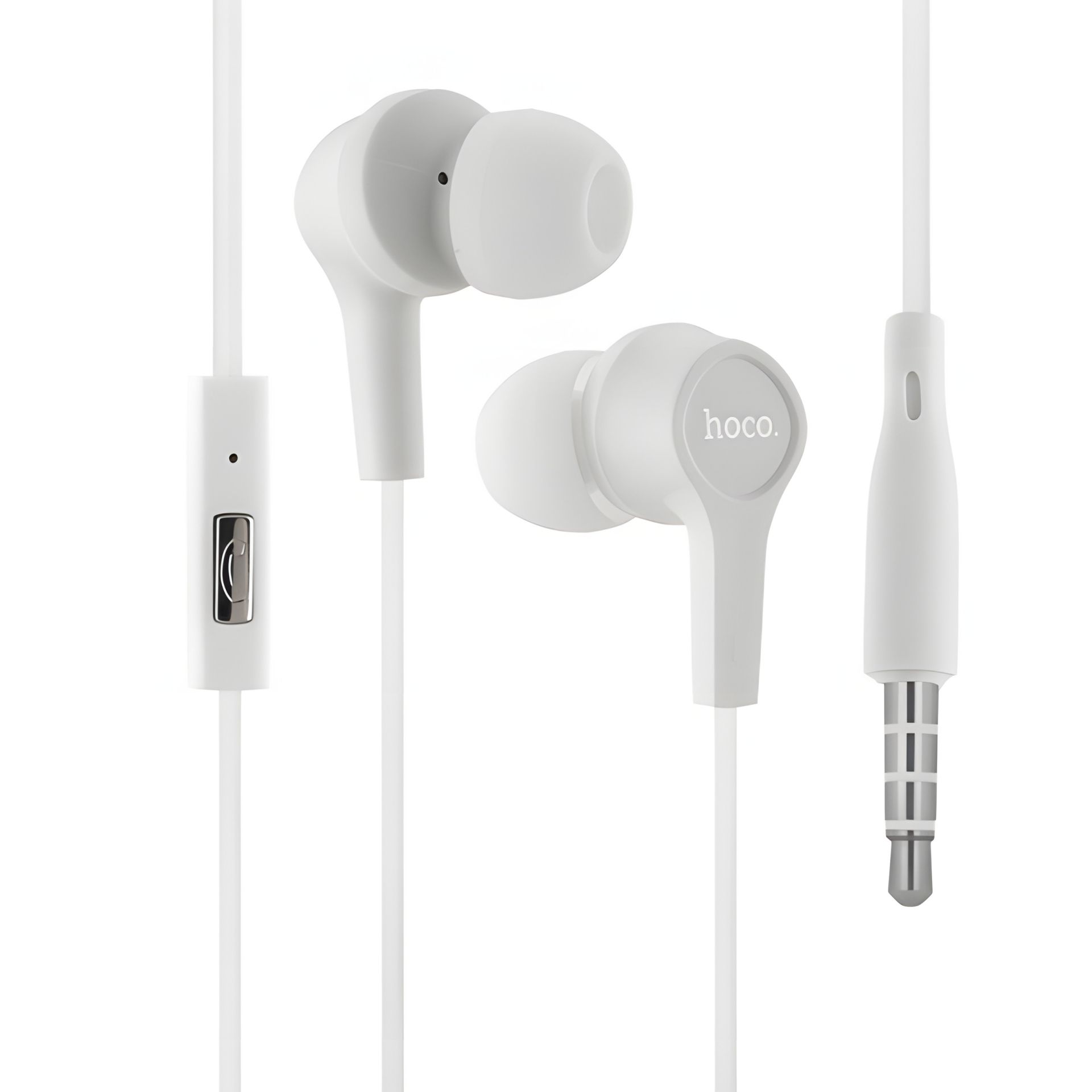 Hoco M50 Вакуумні Дротові Навушники з Мікрофоном, 3.5мм, 1.2м, Білий Hoco M50 Вакуумні Дротові Навушники з Мікрофоном, 3.5мм, 1.2м, Білий