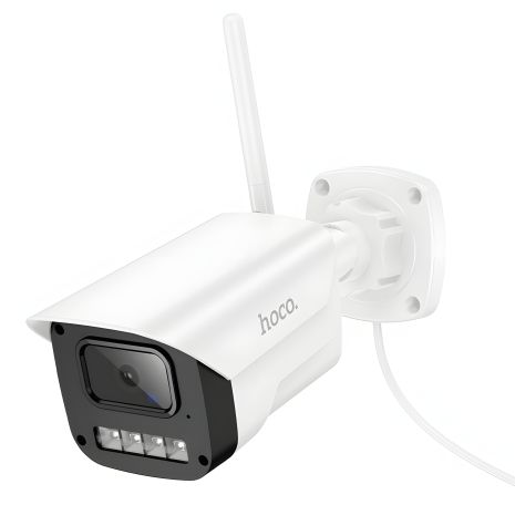 Hoco D4 IP-Камера Відеоспостереження, IP65, 12мп, FullHD, 3м, TF (до 128ГБ), White