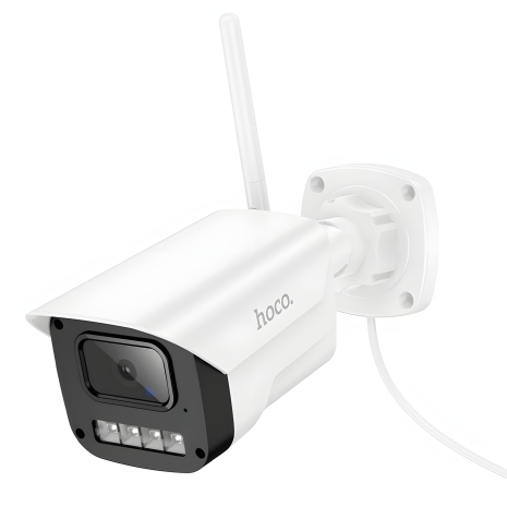 Hoco D4 IP-Камера Відеоспостереження, IP65, 12мп, FullHD, 3м, TF (до 128ГБ), White