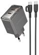 Зарядка Borofone BAS33A PD/QC 45W 2USB-C Type-C to Type-C чёрная