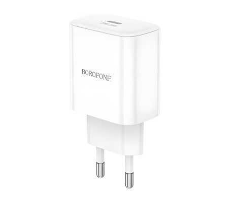 Мережевий зарядний пристрій Borofone BA81A 1USB-C PD 20W Білий Мережевий зарядний пристрій Borofone BA81A 1USB-C PD 20W Білий