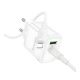 Мережевий Borofone BA83A зарядний пристрій 1USB-C/1USB PD/QC 20W+Type-C to Lightning білий