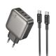 Зарядное Устройство Borofone BAS57A 3USB-C/1USB PD/QC 67W GAN+Черный Type-C to Type-C