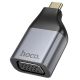 Hoco UA34 Type-C to VGA металевий адаптер перехідник сірий