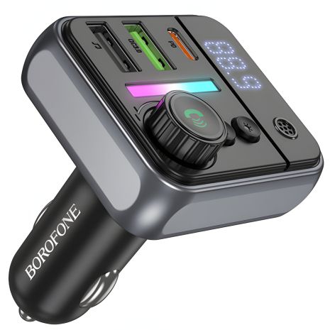 Модулятор для авто Borofone BC50 PD20W+QC3.018W BT 5.4 Total 38W Чорний Модулятор для авто Borofone BC50 PD20W+QC3.018W BT 5.4 Total 38W Чорний