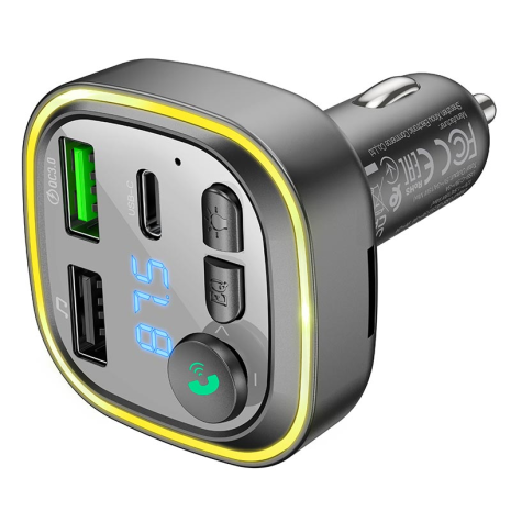Модулятор Borofone BC48 Broad QC3.0 BT FM transmitter Чорний