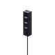 RS021 USB-хаб на 4 порта USB 2.0 с кнопкой, black
