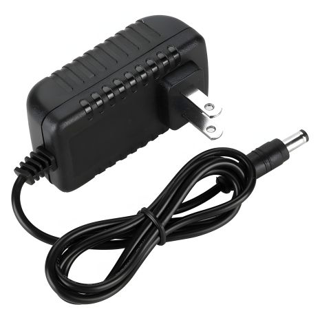 12V 5A DC Power Supply, Chinese plug + EU adapter, Black