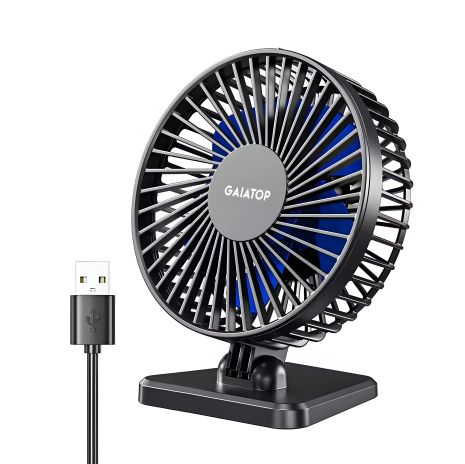 Gaiatop TF30 USB настольный вентилятор, 3 скорости, black-blue