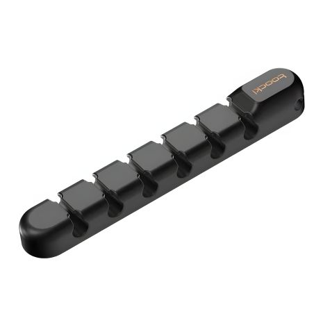 Органайзер 7 настільних кабелів Toocki TQ-X02 на двосторонньому скотчі, black