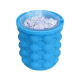 Силиконовая форма для льда с пластиковой чашей Ice Bucket, 12.8x10x14cm, Blue