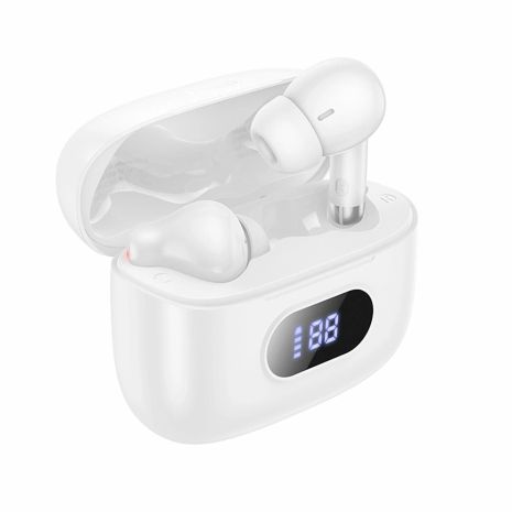 Беспроводные TWS наушники Hoco EQ2 Plus |BT5.4, 40/320mAh, 7h| вакуумные white Беспроводные TWS наушники Hoco EQ2 Plus |BT5.4, 40/320mAh, 7h| вакуумные white