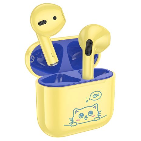 Навушники Hoco EW112 бездротові TWS дитячі вкладиші, yellow