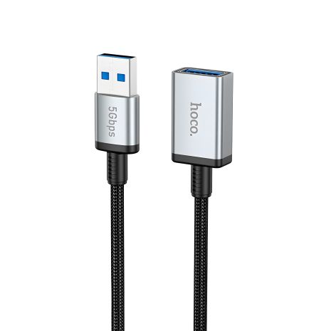 Подовжувач USB Hoco US10 Мультимедійний кабель USB to USB (F) 5Gbit/s 0.5m чорний Подовжувач USB Hoco US10 Мультимедійний кабель USB to USB (F) 5Gbit/s 0.5m чорний