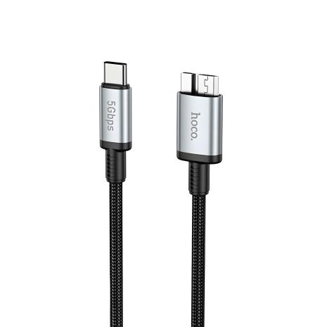 Кабель Hoco US10 мультимедійний Type-C to Micro USB3.0 5Gbit/s 0.5m чорний