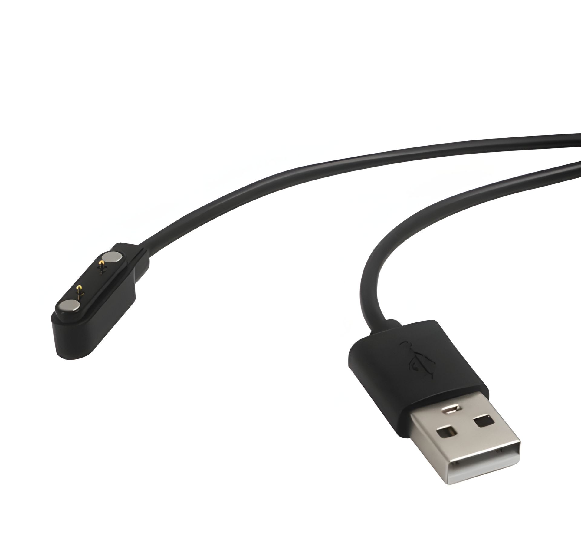 Универсальный магнитный USB кабель для смарт часов 2 pin (7.8 x 14.3 мм) черный Универсальный магнитный USB кабель для смарт часов 2 pin (7.8 x 14.3 мм) черный