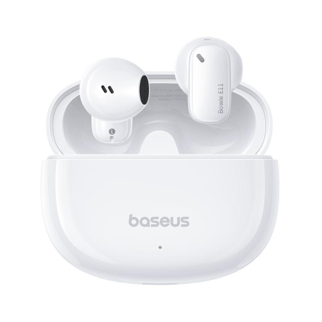 Бездротові навушники Baseus Bowie E11 True Wireless Earphones, ENC, BT5.3, 40mAh, 400mAh, 7h, White A00053500213-Z1