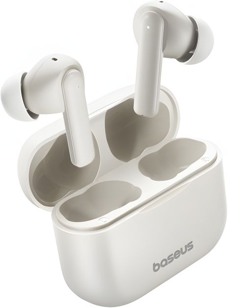 Baseus Bowie E17 Бездротові навушники True Wireless Bluetooth, ENC, TWS, BT5.3, 35mAh, 430mAh, 6h, White A00072200223-Z1