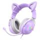 ONIKUMA X11 CAT Gaming with LED, USB, 3.5mm, 2.2m, purple Дротова ігрова гарнітура