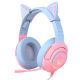 Ігрова гарнітура дротова ONIKUMA Gaming CAT Gradient with RGB K9, 7.1, USB, 2.2 м, pink&blue