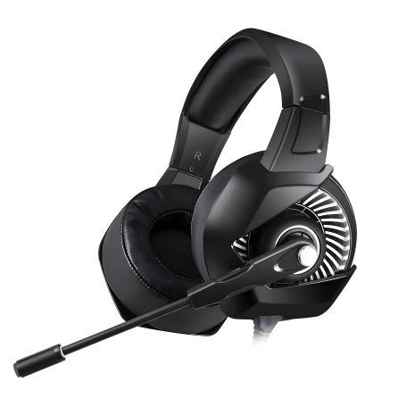 Ігрова дротова гарнітура ONIKUMA K6 Gaming with RGB LED, USB, 3.5mm, 2m, чорна